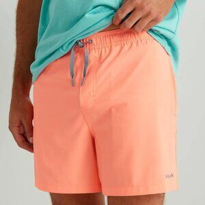 Huk Men's Pursuit Volley Shorts- Neon Orange - XL